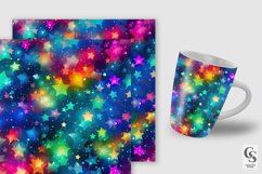 Rainbow Bokeh Stars Seamless Patterns Product Image 4