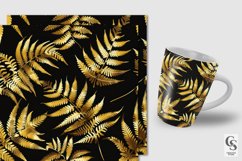 Luxury Gold Fern Leaves Seamless Patterns Product Image 2