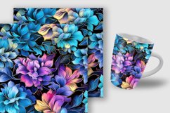Iridescent Flowers Seamless Pattern Digital Papers Product Image 5
