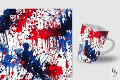 Patriotic Red Blue Splatter Digital Papers Product Image 5