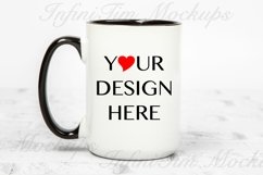 Black handle mug mockup 15 oz Coffee cup mock up Product Image 1