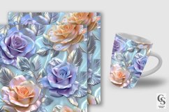 Pastel Metallic Roses Digital Papers Product Image 4