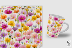 Watercolor Purple Wildflowers Digital Papers Product Image 3