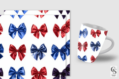 Patriotic Satin Bows Seamless Patterns Product Image 2