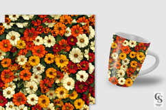Blooming Zinnia Flowers Digital Papers Product Image 3