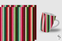 Mexican Summer Watermelon Serape Digital Paper Product Image 3