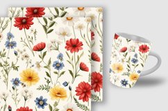 Vintage Wildflowers Digital Paper Patterns Product Image 2