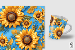 3D Clay Sunflowers Seamless Patterns Product Image 2