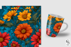 Mexican Sunflowers Seamless Patterns Product Image 3