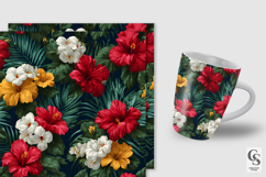 Hawaiian Hibiscus Flowers Seamless Pattern Product Image 5