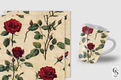 Red Notebook Roses Digital Papers Product Image 4