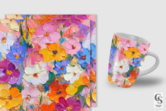 Abstract Painted Flowers Seamless Patterns Product Image 5