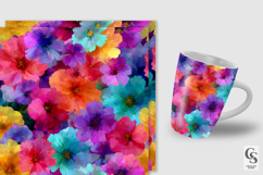 Multi Colored Flowers Seamless Patterns Product Image 2
