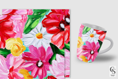 Vibrant Spring Painted Flowers Seamless Pattern Product Image 2
