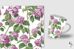 Purple Hydrangea Floral Seamless Pattern Product Image 2