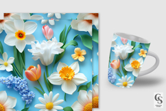 3D Winter Flowers Seamless Pattern Product Image 2