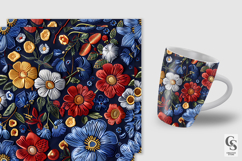 Embroidered Flowers Seamless Patterns Product Image 5