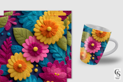 Bright Felt Flowers Seamless Patterns Product Image 5