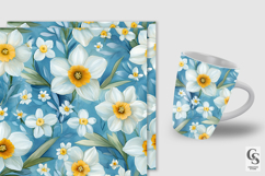 Watercolor Baby Daffodil Flowers Seamless Pattern Product Image 2
