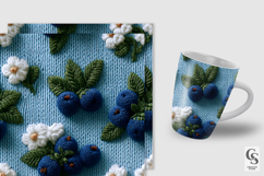 Crochet Floral Blue Berries Seamless Patterns Product Image 5