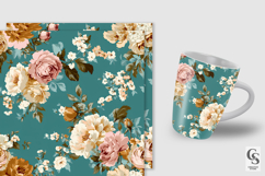 Retro Peony Flowers Seamless Patterns Product Image 2