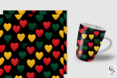 Black History Month Hearts Seamless Patterns Product Image 2
