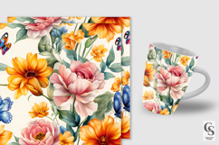 Bold Summer Garden Flowers Seamless Pattern Product Image 2