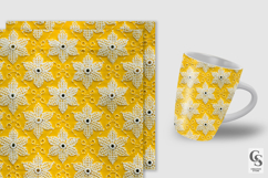 Yellow white embroidery Seamless Patterns Product Image 5