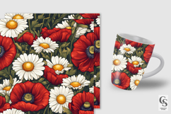 Daisy &amp; Poppy Flowers Seamless Patterns Product Image 2