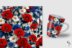 Patriotic Floral Garden Seamless Patterns Product Image 5