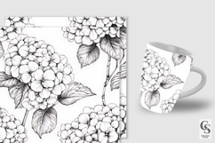French Line Art Flowers Digital Papers Product Image 2