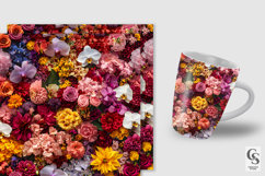 Vibrant Colorful Flowers Digital Papers Product Image 4