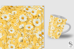 Delicate Daisy Flowers Seamless Pattern Product Image 2