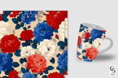 Retro American Flowers Seamless Patterns Product Image 2