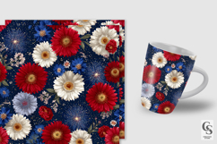 American Fireworks Flowers Seamless Patterns Product Image 5