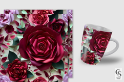 Paper Rose Flowers Seamless Patterns Product Image 5