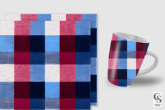 Red Blue Patriotic Plaid Seamless Patterns Product Image 4