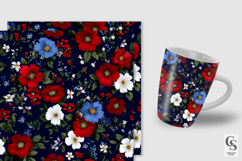 4th of July American Flowers Seamless Patterns Product Image 5