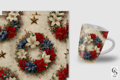 American Floral Wreath Seamless Patterns Product Image 5