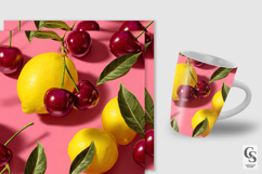 3D Cherries and Lemons Seamless Patterns Product Image 2
