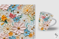 Impasto Daisy Flowers Seamless Patterns Product Image 5