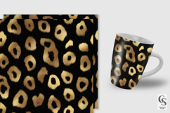 Black &amp; Gold Leopard Print Digital Paper Product Image 2