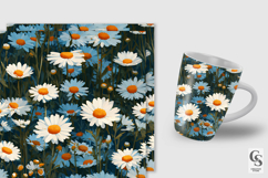 Shasta Daisy Flowers Seamless Patterns Product Image 2