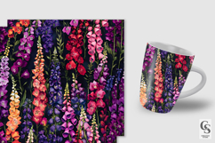 Colorful Foxglove Flowers Seamless Patterns Product Image 2