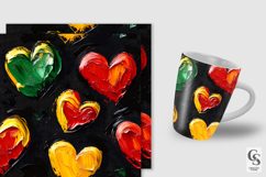 Black History Impasto Hearts Patterns Product Image 2