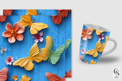 Colorful 3D Butterflies Seamless Patterns Product Image 5