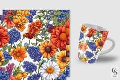 Spring colored flowers Seamless Patterns Product Image 5
