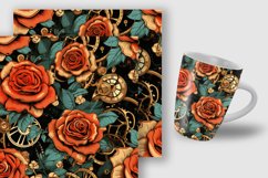 Steampunk Roses Seamless Pattern Digital Papers Product Image 3