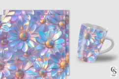 Holographic foil daisy Seamless Patterns Product Image 2