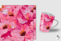 Pink Abstract Painted Flowers Seamless Patterns Product Image 5